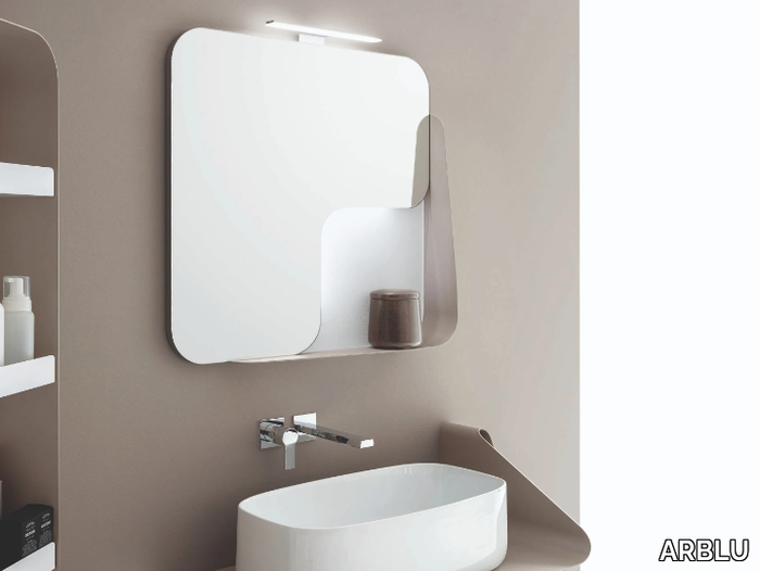 QUADRA - Square wall-mounted mirror with cabinet _ ARBLU