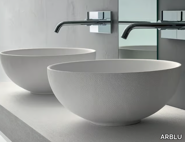 CIOTOLA 38 - Countertop round Pietrablu® washbasin _ ARBLU