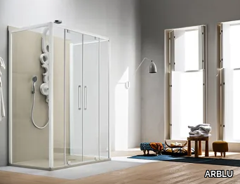 PERSEO - Rectangular shower cabin with hinged door _ ARBLU