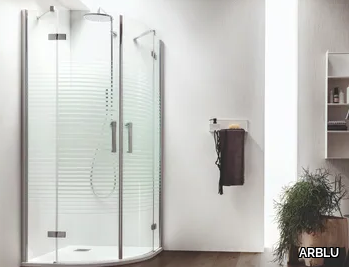 SEI - Semicircular shower cabin with hinged door _ ARBLU