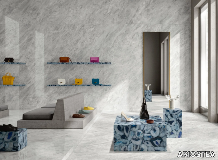 ULTRA MARMI - BARDIGLIO CHIARO - Porcelain stoneware wall/floor slabs with marble effect _ ARIOSTEA