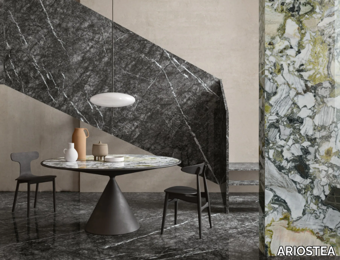 ULTRA MARMI - GRIGIO CARNICO - Porcelain stoneware wall/floor slabs with marble effect _ ARIOSTEA