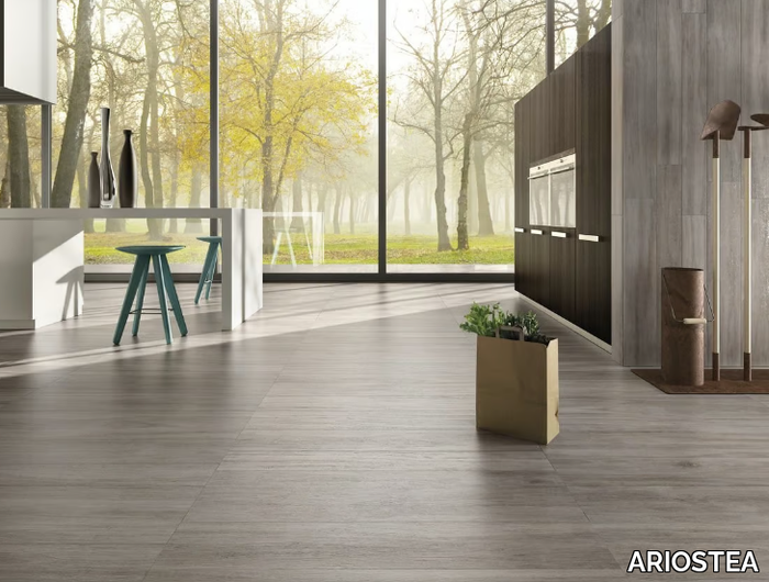 LEGNI HIGH-TECH - ROVERE CENERE - Porcelain stoneware flooring with wood effect _ ARIOSTEA