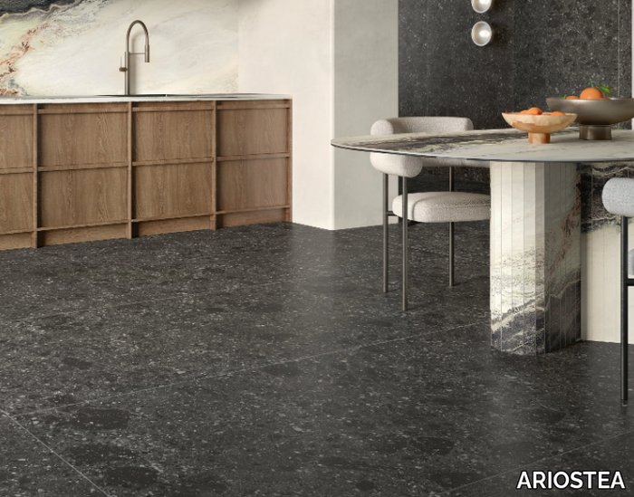 ULTRA FRAGMENTA - NERO OMBRATO - Porcelain stoneware wall/floor slabs with stone effect _ ARIOSTEA