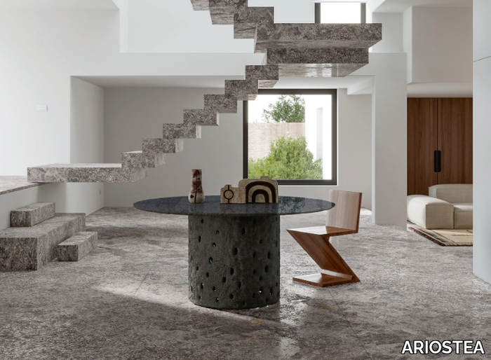 ULTRA GRANITI - CELESTE ARAN - Porcelain stoneware wall/floor slabs with marble effect _ ARIOSTEA