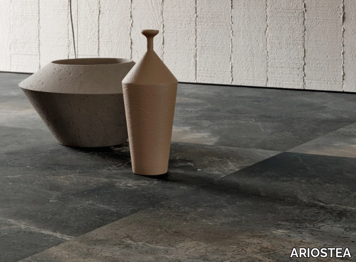 ULTRA PIETRE - INFINITY BLACK - Porcelain stoneware wall/floor slabs with stone effect _ ARIOSTEA