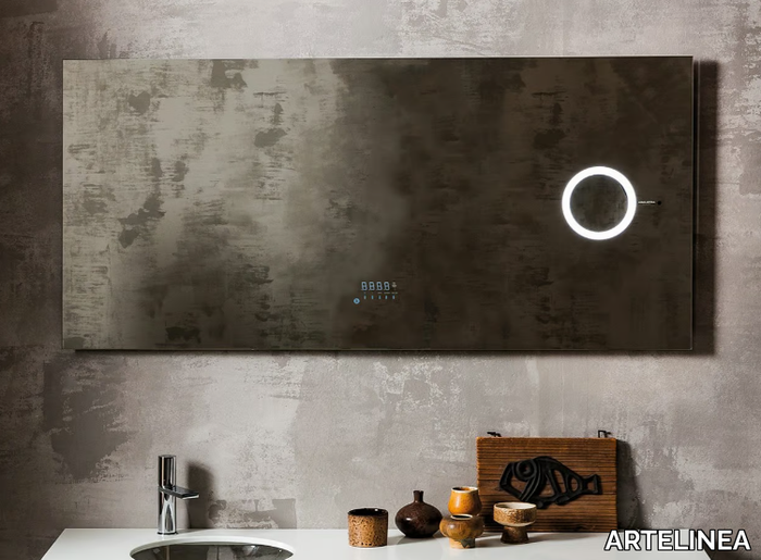 OBLÒ - Rectangular wall-mounted mirror with integrated lighting _ ARTELINEA