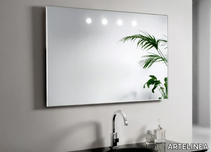 ARGENTO - Rectangular mirror with integrated lighting _ ARTELINEA