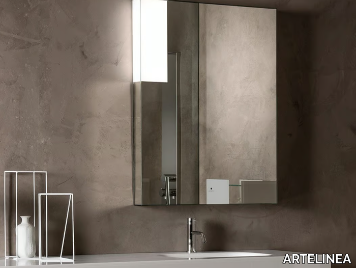CUBO - Rectangular bathroom mirror with integrated lighting _ ARTELINEA