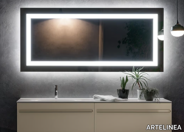 FLASH - Rectangular mirror with integrated lighting _ ARTELINEA