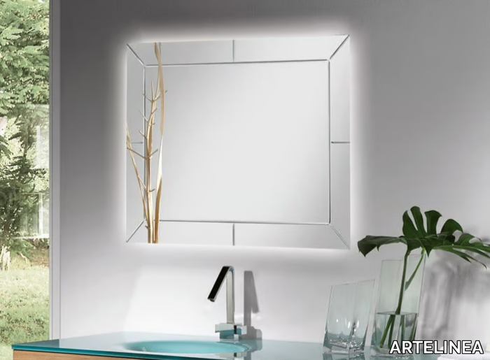 LIBERTY - Rectangular mirror with integrated lighting _ ARTELINEA