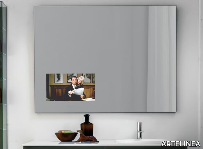 TV SPY - Rectangular wall mirror with integrated TV _ ARTELINEA