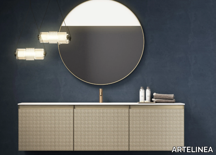 +SKIN - Wall-mounted sectional Laminam® vanity unit _ ARTELINEA