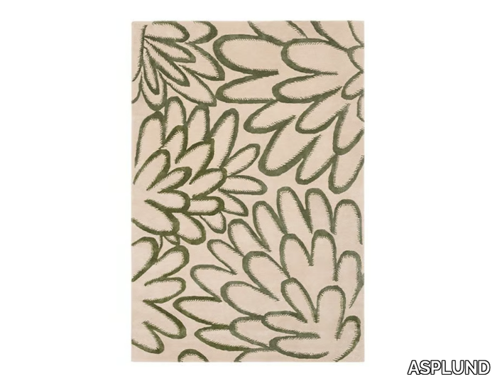 BOW - Patterned rectangular handmade wool rug _ ASPLUND
