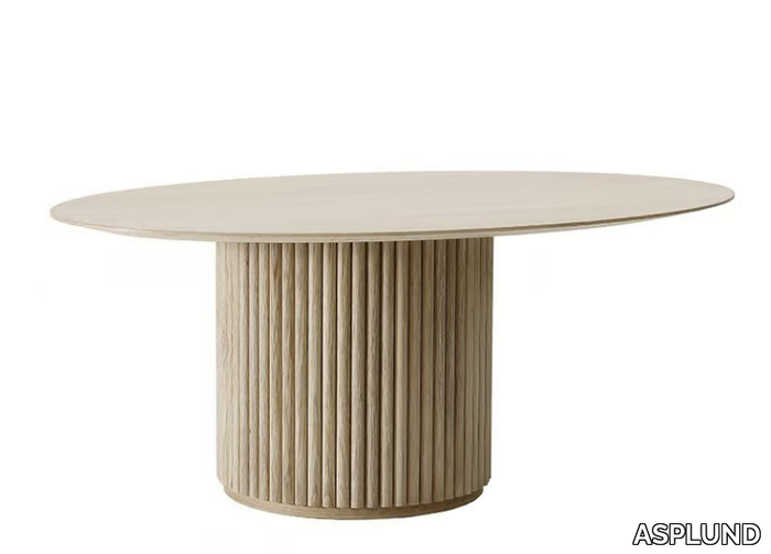 PALAIS OVALE - Contemporary style oval wooden living room table _ ASPLUND