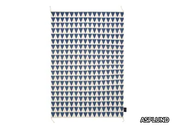 BLUE - Rectangular rug with geometric shapes _ ASPLUND