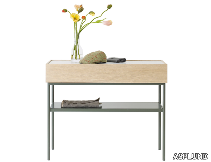 LUC CONSOLE 100 OAK - Rectangular oak console table with drawers _ ASPLUND