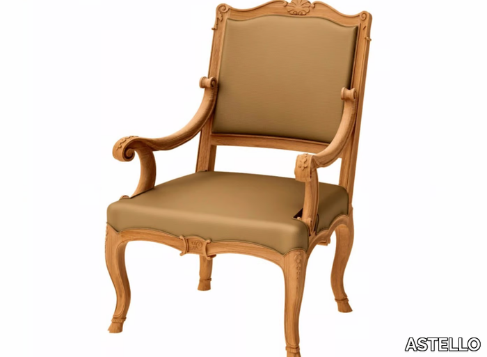 FLEUR DE LYS - Teak garden armchair with armrests _ ASTELLO