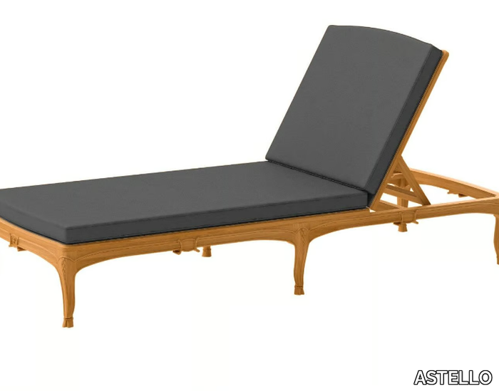 FLEUR DE LYS - Recliner teak sun lounger _ ASTELLO