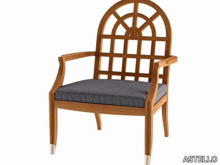 JONQUILLE - Teak garden armchair with armrests _ ASTELLO