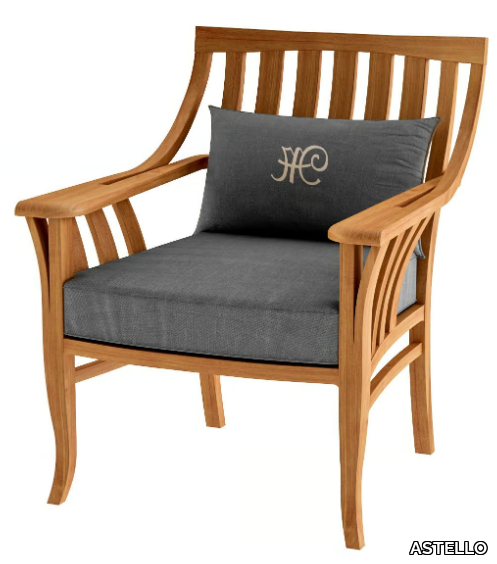 TOURNESOL - Deco teak garden armchair _ ASTELLO