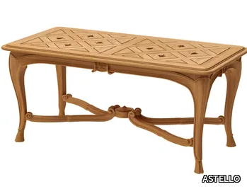 FLEUR DE LYS - Rectangular teak coffee table _ ASTELLO