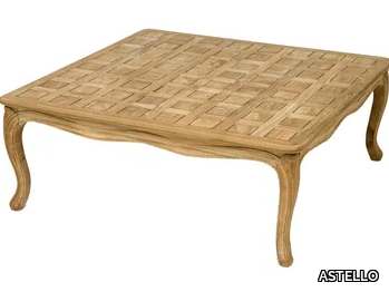 PENSÉE - Square teak garden side table _ ASTELLO