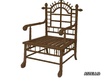 CLÉMATITE - Teak garden armchair with armrests _ ASTELLO