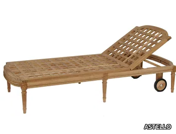 GARDÉNIA - Recliner teak sun lounger _ ASTELLO