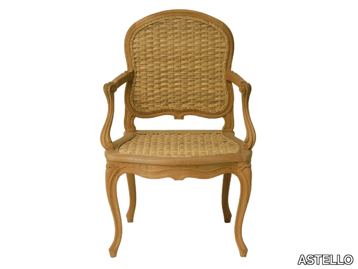 JASMIN - Teak garden chair with armrests _ ASTELLO