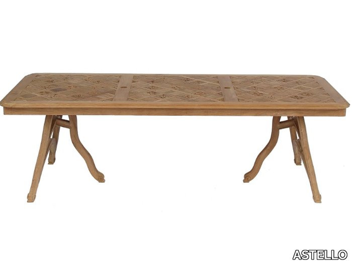 PASSIFLORE - Rectangular teak garden table _ ASTELLO