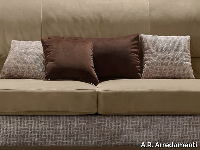 OLIVER - Solid-color fabric sofa cushion _ A.R. Arredamenti