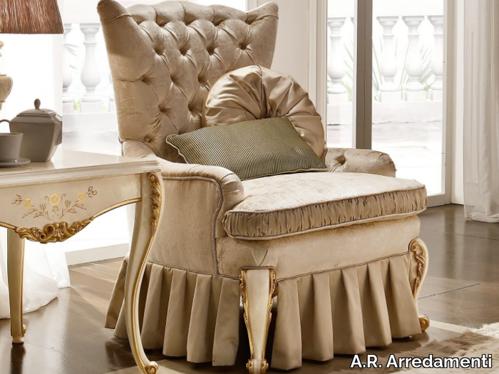 RICASOLI - Tufted fabric armchair _ A.R. Arredamenti