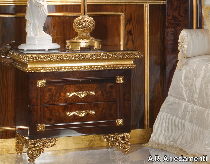 GRAND ROYAL - Rectangular bedside table with drawers _ A.R. Arredamenti