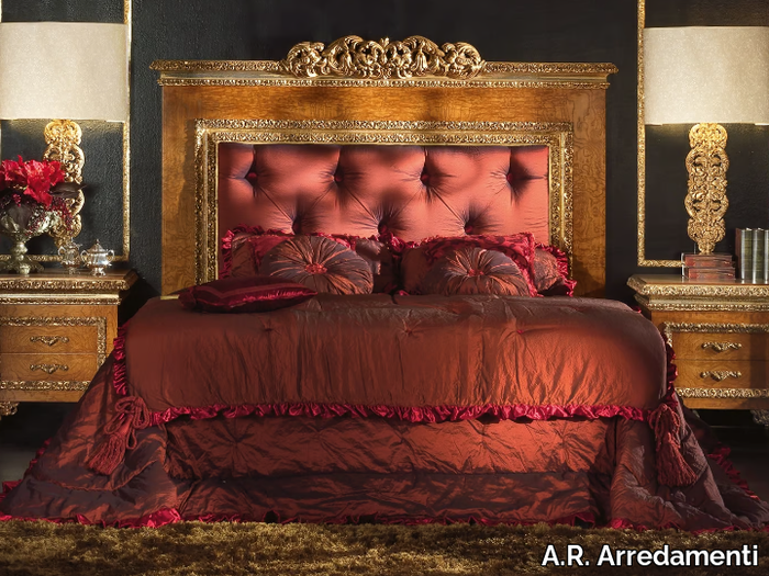 ROYAL - Double bed with upholstered headboard _ A.R. Arredamenti