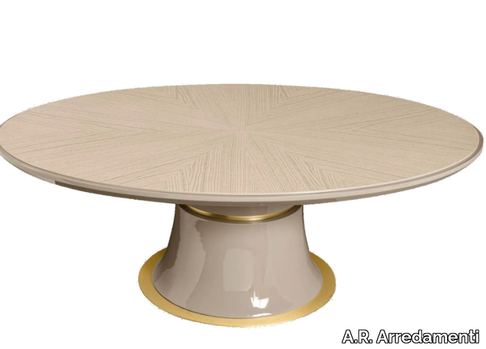 VICTOR - Oval wooden coffee table for living room _ A.R. Arredamenti