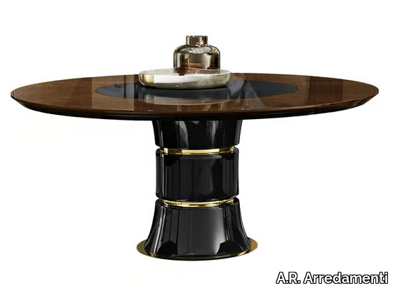 VICTOR - Round wooden table _ A.R. Arredamenti