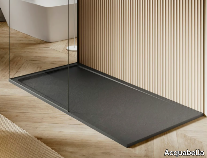 HALO SLATE - Anti-slip Akron© shower tray _ Acquabella