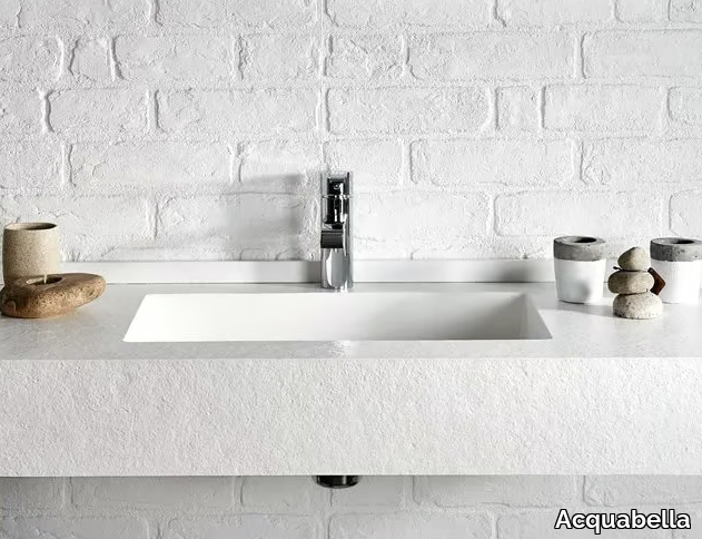 INTEGRA 2 - Wall-mounted rectangular Akron© washbasin _ Acquabella