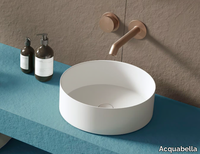 TAI - Round countertop Solid Surface washbasin _ Acquabella