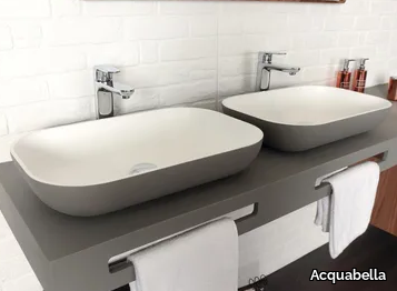 ON TOP - Rectangular single Akron© washbasin _ Acquabella