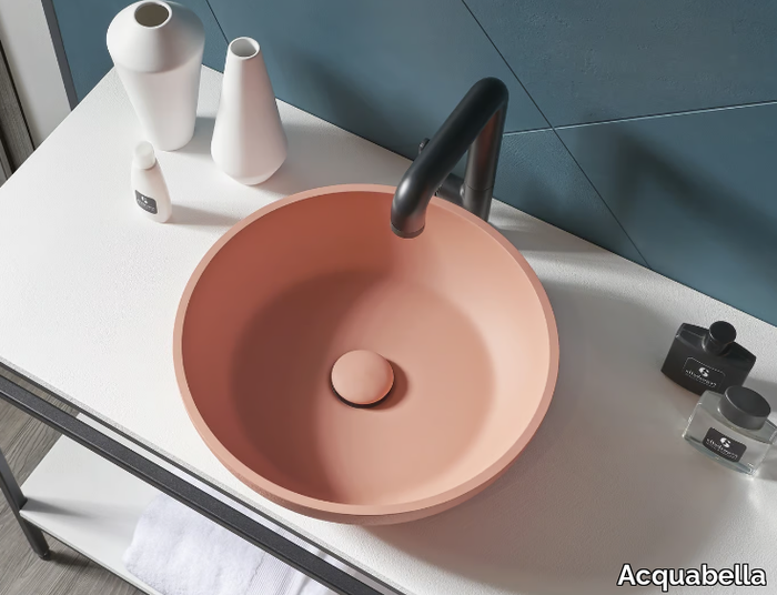 ON TOP XL - Round single Akron© washbasin _ Acquabella