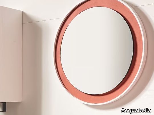 MOON - Round framed wall-mounted Akron© mirror _ Acquabella