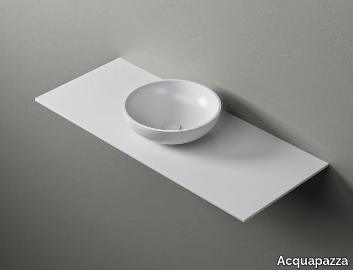 DONUT - Round countertop Corian® washbasin _ Acquapazza