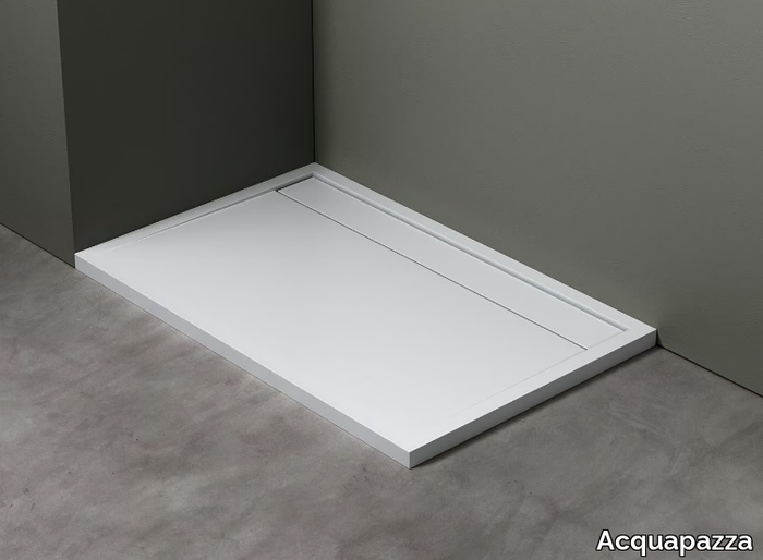 DOWNFREE90X140 - Rectangular Corian® shower tray _ Acquapazza