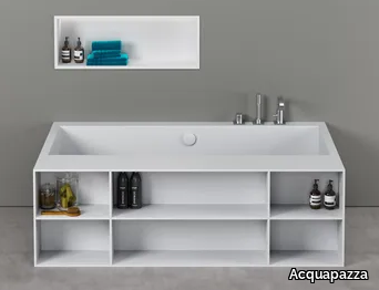 BOOK ACCESSORY L - Bathtub bookcase accessory in Corian® _ Acquapazza