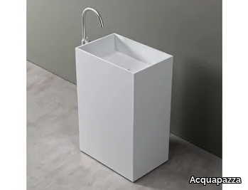 ICUBE XL BASKET - Freestanding Corian® washbasin _ Acquapazza