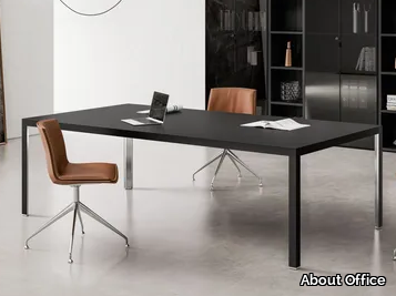 HYPE - Rectangular lacquered glass meeting table _ About Office