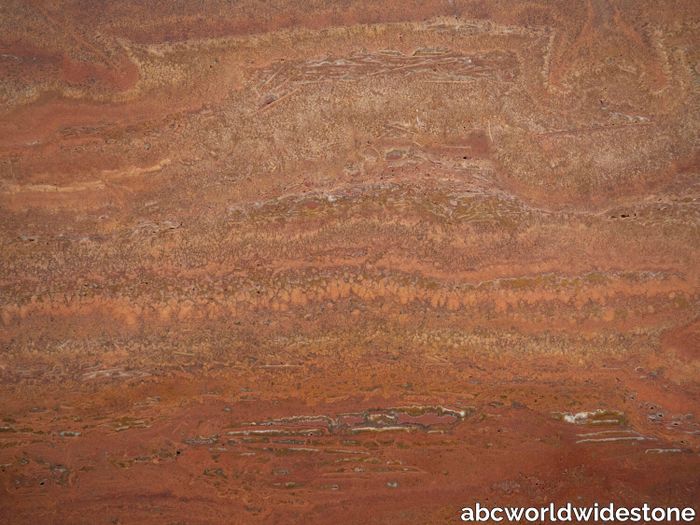 Red Travertine Vein Cut