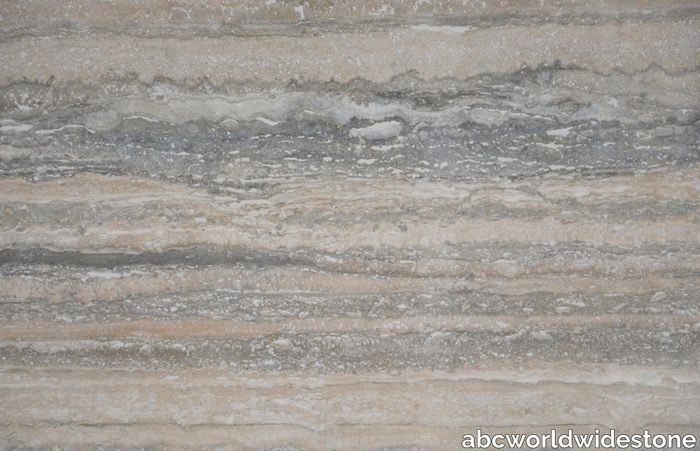 Silver Travertine Vein Cut